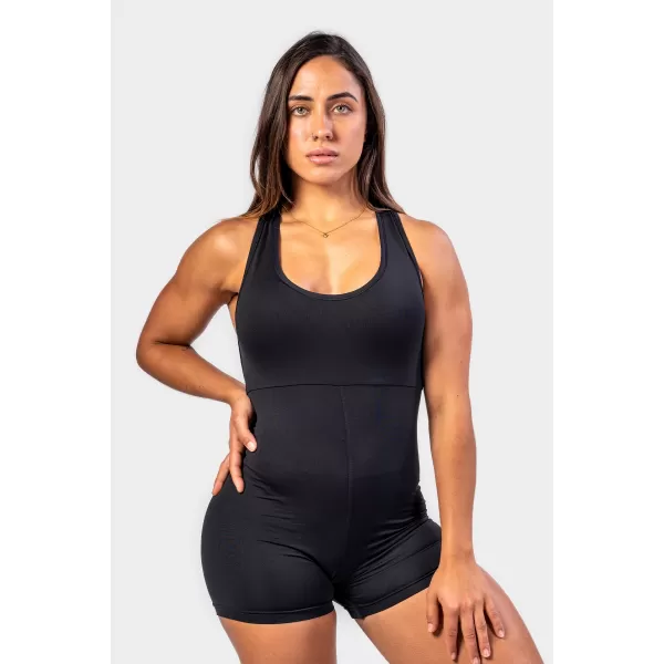  NEBBIA Sportovní overal krátký 5 palce GYM RAT 287 BLACK 