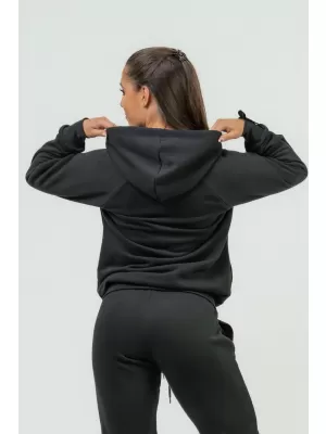 NEBBIA Dámská sportovní mikina s kapucí INTENSE Signature 845 BLACK