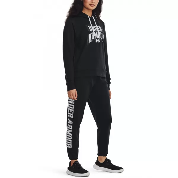  Dámské tepláky UNDER ARMOUR RIVAL TERRY GRAPHIC JOGR 1379437-001 ČERNÁ 