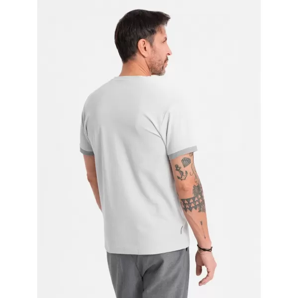  Pánské triko OMBRE OM-TSCT-0198 LIGHT GREY 