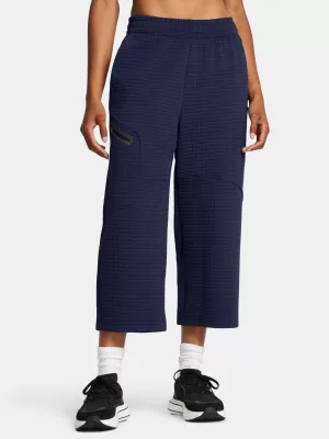 Dámské sportovní kalhoty UNDER ARMOUR UNSTOPPABLE FLC GRID CROP 1386492-410 MODRÁ