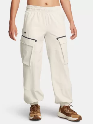 Dámské sportovní kalhoty UNDER ARMOUR UNSTOPPABLE CARGO PANT 1386481-110 BÍLÁ