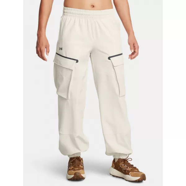  Dámské sportovní kalhoty UNDER ARMOUR UNSTOPPABLE CARGO PANT 1386481-110 BÍLÁ 