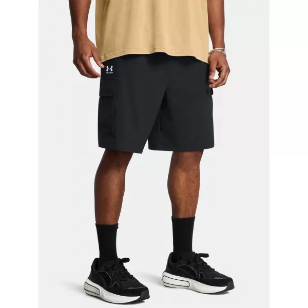  Pánské kraťasy UNDER ARMOUR VIBE WOVEN CARGO SHORT 1386560-001 ČERNÁ 