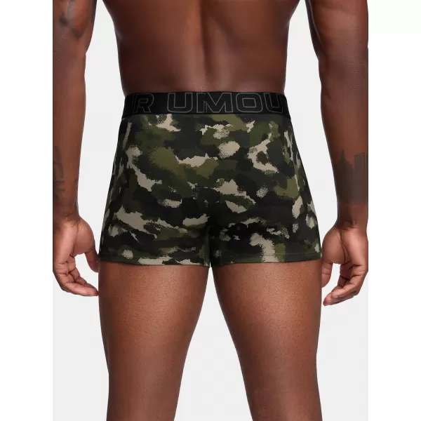  Pánské boxerky UNDER ARMOUR M PERF COTTON NOV 3IN 1383892-391 ZELENÁ 