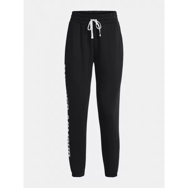  Dámské tepláky UNDER ARMOUR RIVAL TERRY GRAPHIC JOGR 1379437-001 ČERNÁ 
