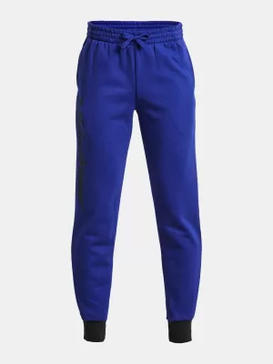 Chlapecké tepláky UNDER ARMOUR RIVAL FLEECE SCRIPT JGRS 1379789-400 MODRÁ