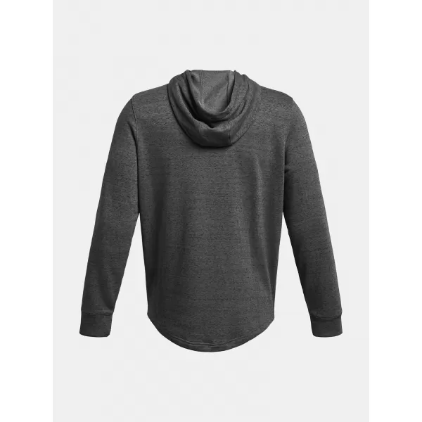  Pánská mikina UNDER ARMOUR RIVAL TERRY GRAPHIC HOOD 1386047-025 ŠEDÁ 