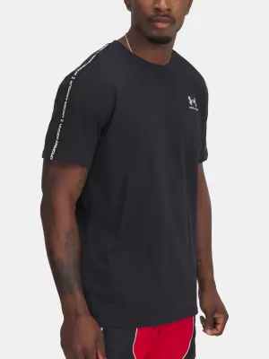 Pánské triko UNDER ARMOUR ICON HWT TEE TAPING 1390300-001 ČERNÁ