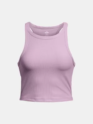Dámské tílko UNDER ARMOUR MERIDIAN RIB CROP TANK 1384008-543 FIALOVÁ