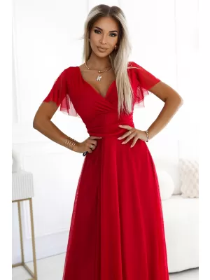 Dámské šaty NUMOCO NASTIA 562-7 ČERVENÁ