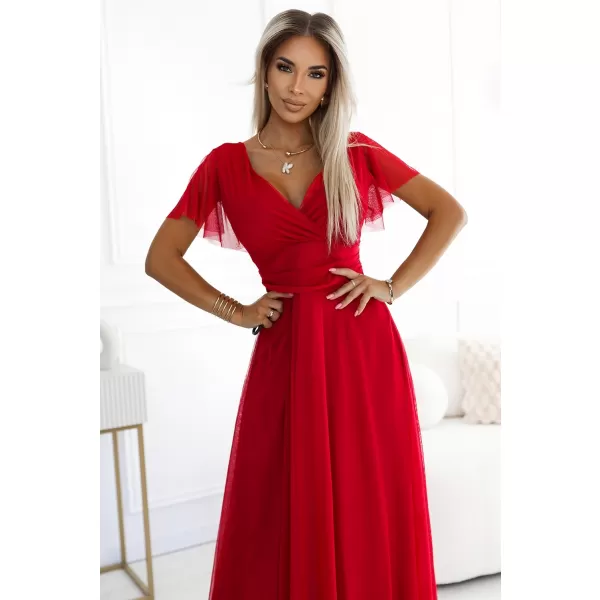  Dámské šaty NUMOCO NASTIA 562-7 ČERVENÁ 