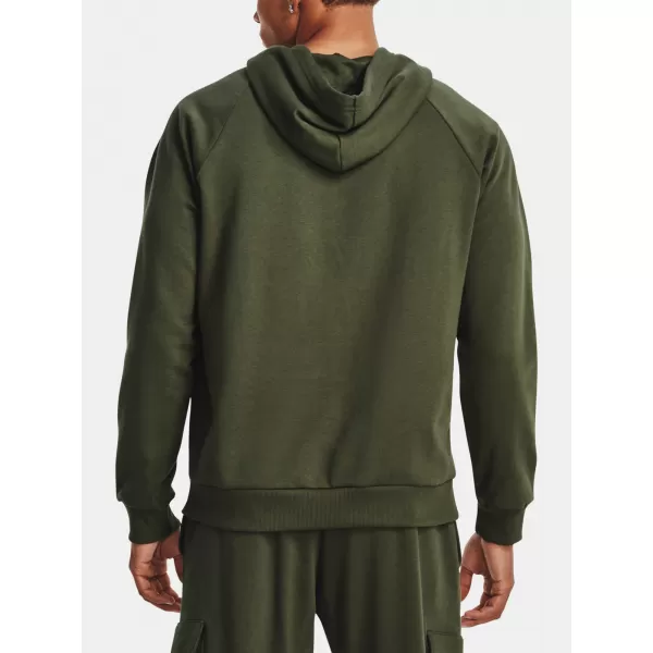  Pánská mikina UNDER ARMOUR RIVAL FLEECE HOODIE 1379757-390 ZELENÁ 