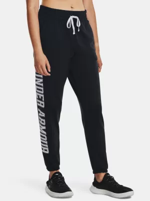 Dámské tepláky UNDER ARMOUR RIVAL TERRY GRAPHIC JOGR 1379437-001 ČERNÁ