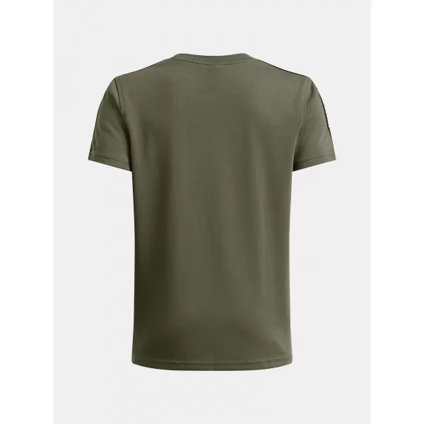  Chlapecké triko UNDER ARMOUR B ICON TAPED SS 6001583-390 ZELENÁ 