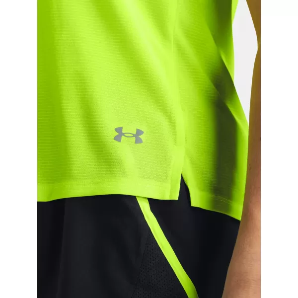  Dámské triko UNDER ARMOUR LAUNCH SHORTSLEEVE 1382434-731 ZELENÁ 