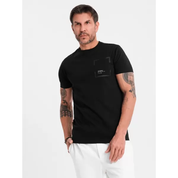  Pánské triko OMBRE OM-TSPT-0154 BLACK 