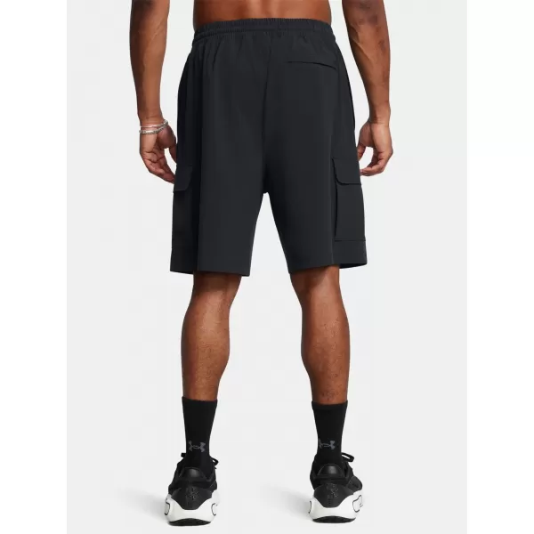  Pánské kraťasy UNDER ARMOUR VIBE WOVEN CARGO SHORT 1386560-001 ČERNÁ 