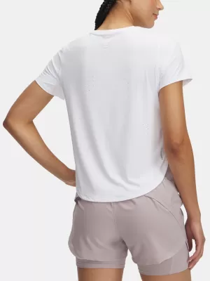 Dámské triko UNDER ARMOUR LAUNCH ELITE SHORTSLEEVE 1389564-100 BÍLÁ
