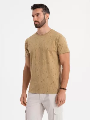 Pánské triko OMBRE OM-TSFP-0225 DARK OLIVE