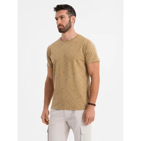  Pánské triko OMBRE OM-TSFP-0225 DARK OLIVE 