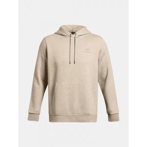  Pánská mikina UNDER ARMOUR ESSENTIAL FLEECE HOODIE 1373880-203 HNĚDÁ 