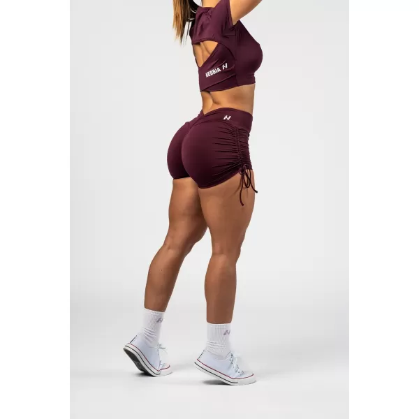  NEBBIA Push-up šortky se šněrováním STRONG BEAUTY 429 DARK RED 