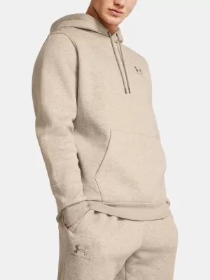 Pánská mikina UNDER ARMOUR ESSENTIAL FLEECE HOODIE 1373880-203 HNĚDÁ