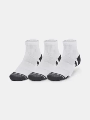 Ponožky UNDER ARMOUR PERFORMANCE COTTON 3P QTR 1379528-100 BÍLÁ