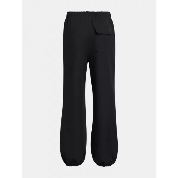  Dívčí sportovní kalhoty UNDER ARMOUR UNSTOPPABLE WVN WIDE LEG 1388638-001 ČERNÁ 