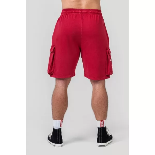  NEBBIA Washed volné cargo šortky LEGACY 787 RED 