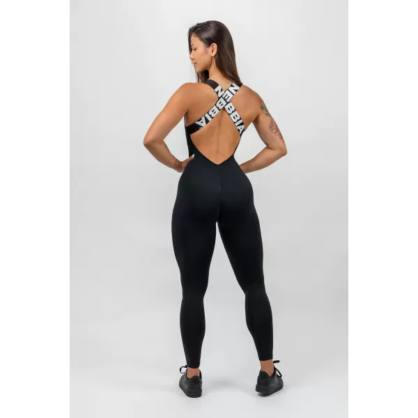  NEBBIA Sportovní overal GYM RAT 201 BLACK 