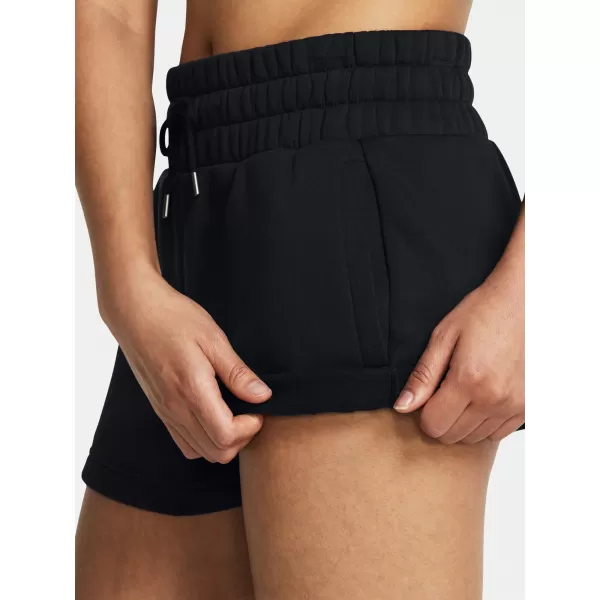  Dámské kraťasy UNDER ARMOUR ICON FLEECE BOXER SHORTS 1382725-001 ČERNÁ 