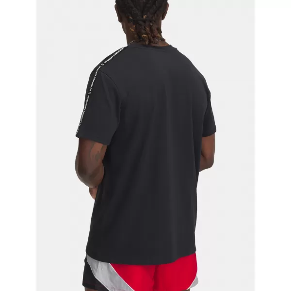  Pánské triko UNDER ARMOUR ICON HWT TEE TAPING 1390300-001 ČERNÁ 