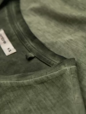Pánské triko OMBRE OM-TSWT-0242 OLIVE