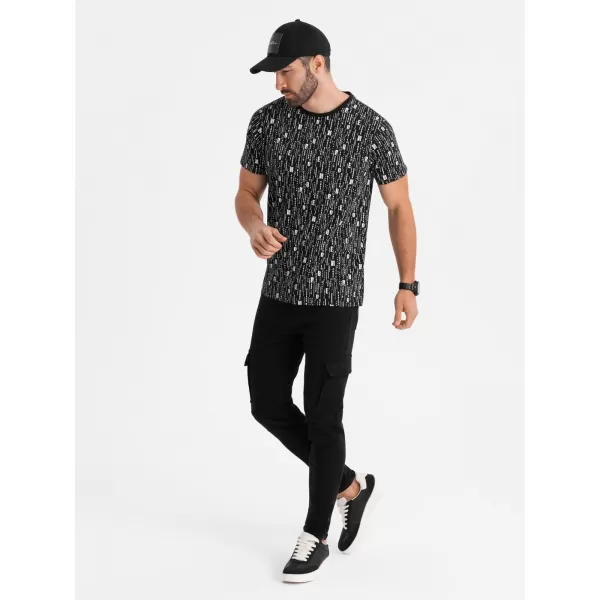  Pánské triko OMBRE OM-TSFP-0225 BLACK 
