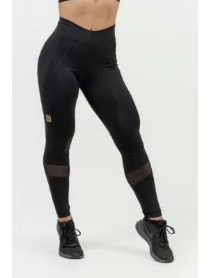 NEBBIA Dámské tvarující push-up legíny INTENSE Heart-Shaped 843 BLACK/GOLD