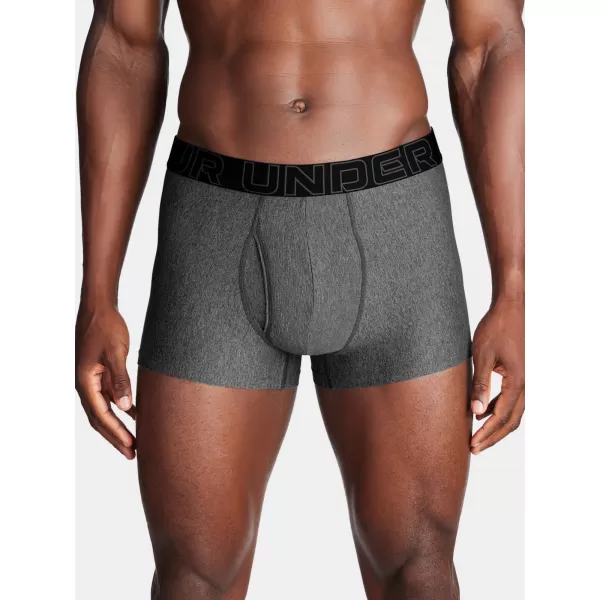  Pánské boxerky UNDER ARMOUR M PERF TECH 3IN (1KS) 1383877-025 ŠEDÁ 