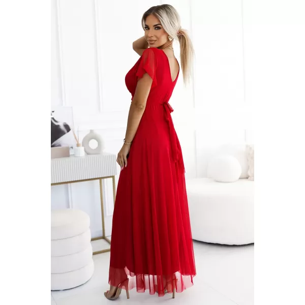  Dámské šaty NUMOCO NASTIA 562-7 ČERVENÁ 