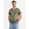 Pánské triko OMBRE OM-TSWT-0242 OLIVE