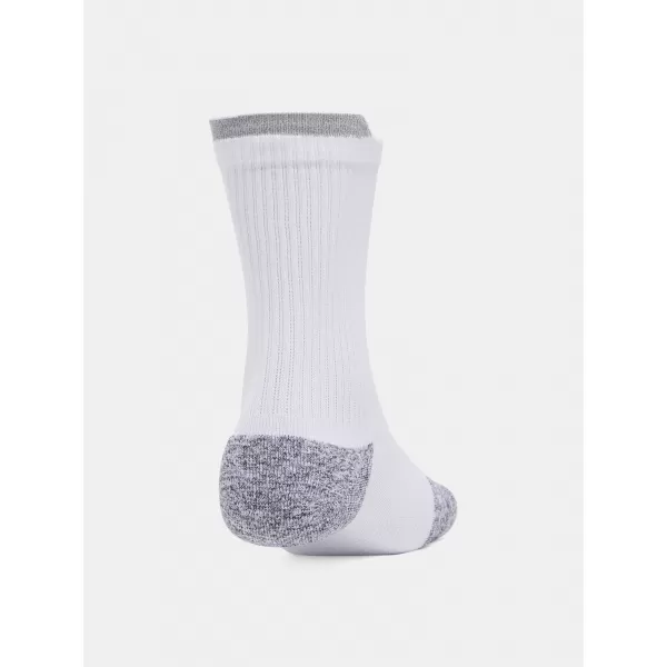  Ponožky UNDER ARMOUR AD RUN CUSHION CREW (3 PÁRY) 1387043-101 BÍLÁ 
