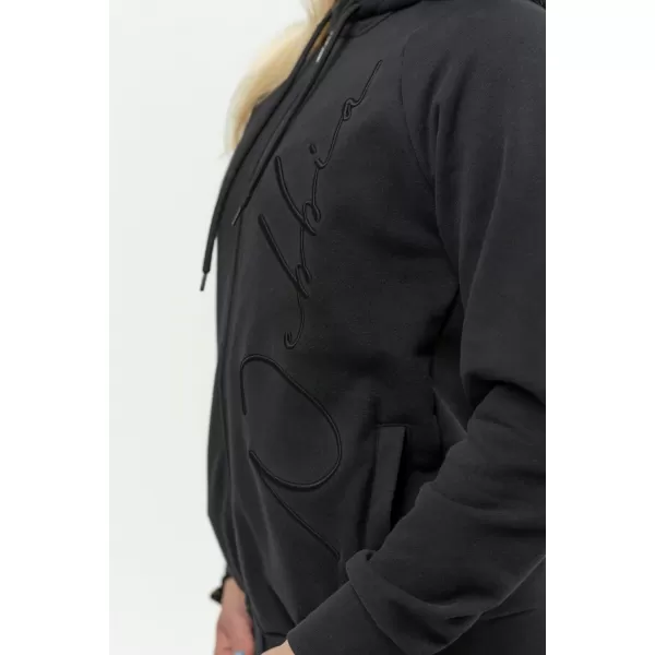  NEBBIA Dámská sportovní mikina s kapucí INTENSE Signature 845 BLACK 