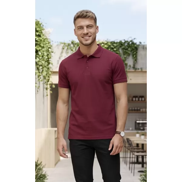 Pánské triko s límečkem ALTISPORT NoPrint NP/ALM302 GARNET 
