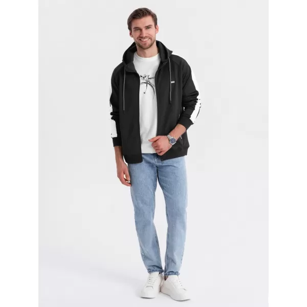  Pánská mikina OMBRE OM-SSZP-0210 BLACK 