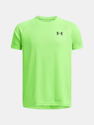 Chlapecké triko UNDER ARMOUR TECH TEXTURED SS 1382790-362 ZELENÁ