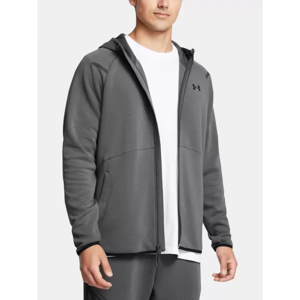  Pánská mikina UNDER ARMOUR UNSTOPPABLE FLC FZ HD EU 1389352-025 ŠEDÁ 