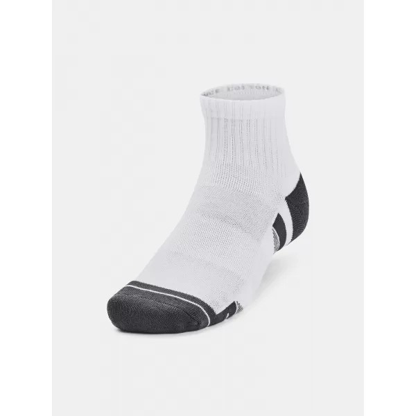  Ponožky UNDER ARMOUR PERFORMANCE COTTON 3P QTR 1379528-100 BÍLÁ 