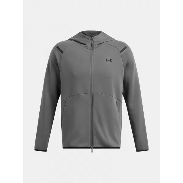  Pánská mikina UNDER ARMOUR UNSTOPPABLE FLC FZ HD EU 1389352-025 ŠEDÁ 