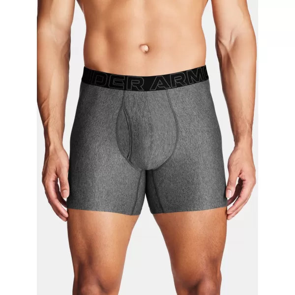  Pánské boxerky UNDER ARMOUR M PERF TECH 6IN (1KS) 1383849-025 ŠEDÁ 