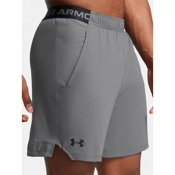  Pánské kraťasy UNDER ARMOUR VANISH WOVEN 6IN SHORTS 1373718-027 ŠEDÁ 
